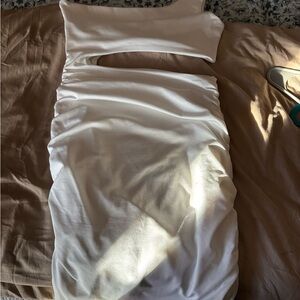 SHEIN White One Shoulder Dress